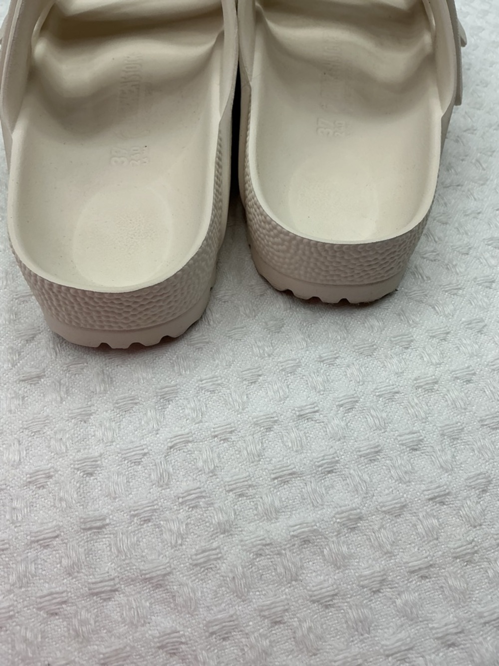 Birkenstock Women's Two-Strap Slide Sandals in Light Taupe - Picture 7 of 9